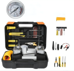 Компресор автомобільний двопоршневий (85л/мин; 10Атм; 18А) у пластиковому кейсі + кручений шланг